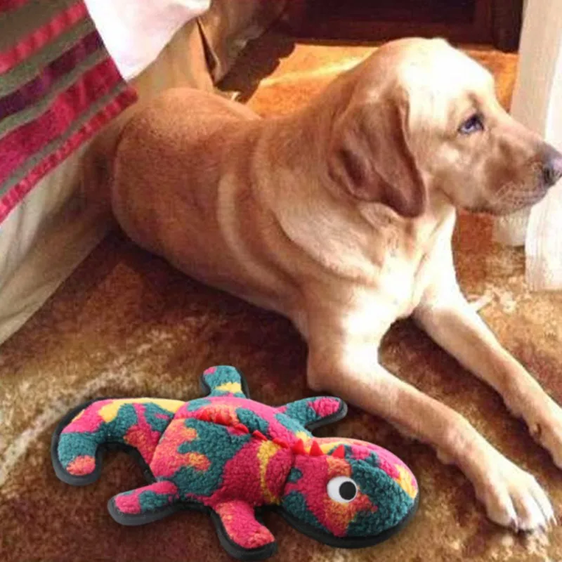 

Dog Plush Chew Toys For Small Large Dogs Bite Resistant Dog Squeaky Lizard Toys Squeak Puppy Dog Interactive Toy Pets Supplies