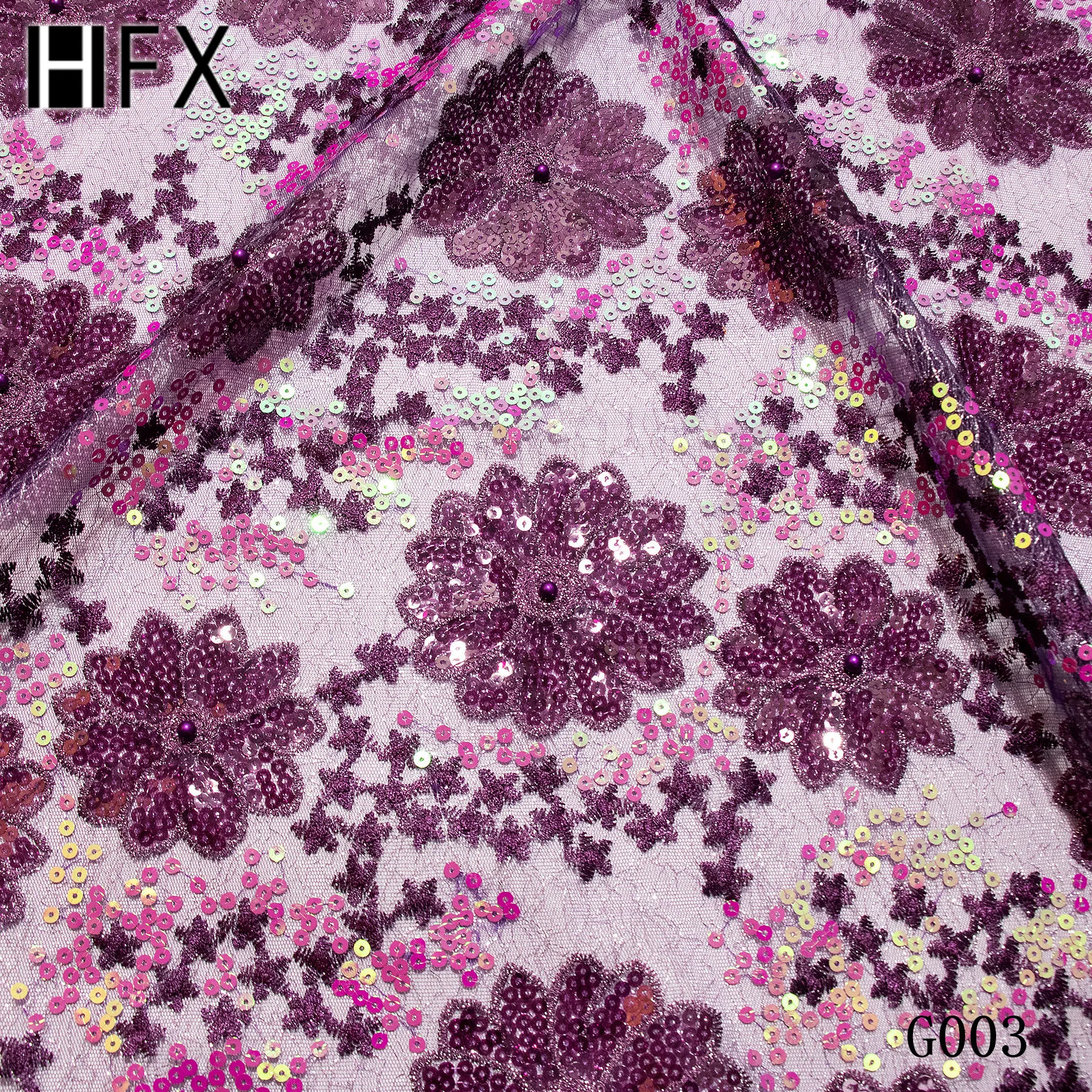 HFX новейшая винно-Красная Блестящая кружевная ткань высокого качества