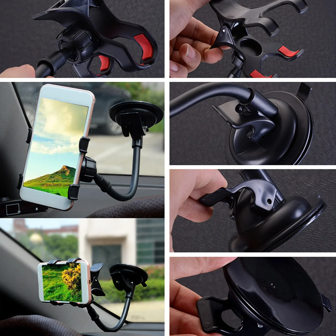 

Phone Car Holder Flexible 360 Degree Rotation Mount Windshield Mobile Phone Holder For phone Car Phone Holder Support GPS