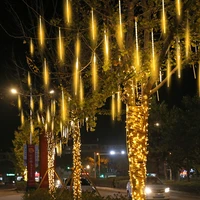 30cm 50cm 8 tube meteor shower rain led string lights christmas tree decorations for outdoor street led garland new year navidad