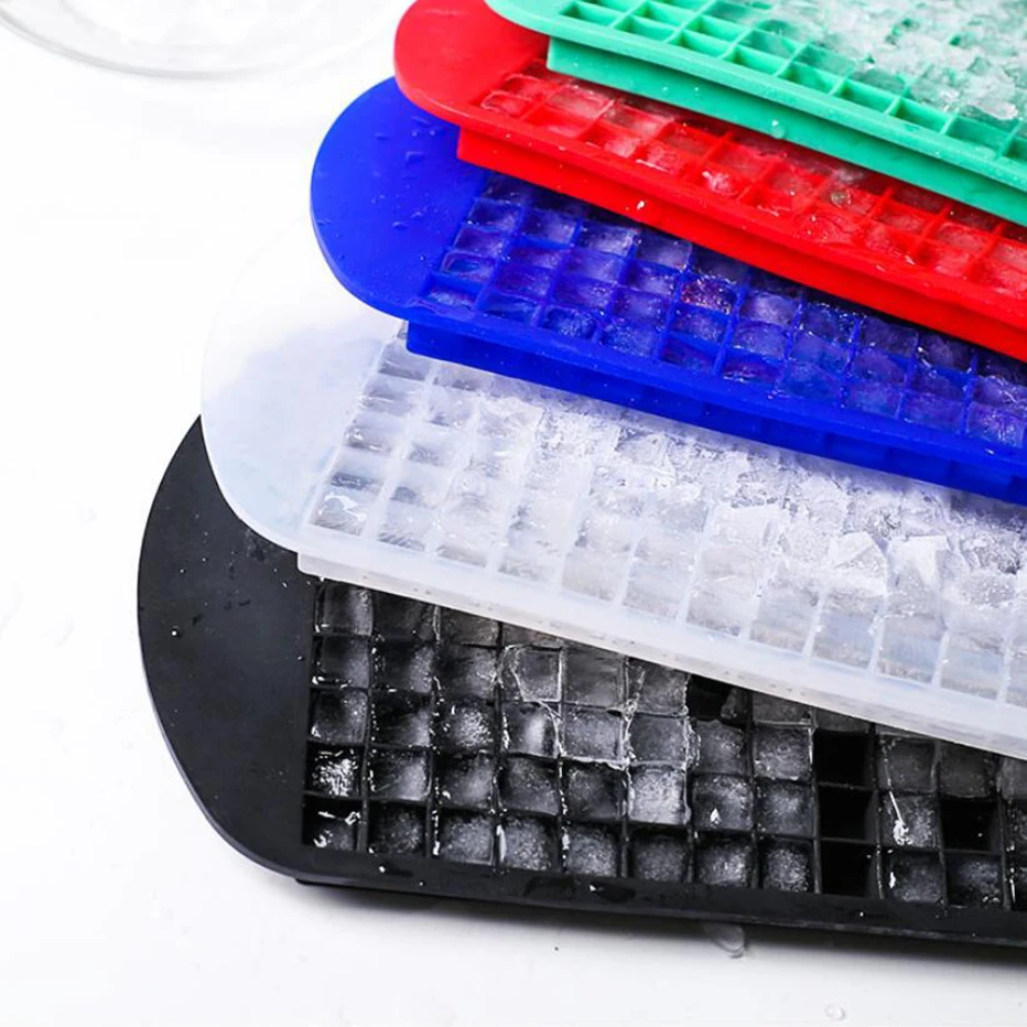 

Food Grade 160 Cavity Silicone Bar Ice Cube Tray Mini Ice Cubes Small Square Mold Ice Maker Kitchen
