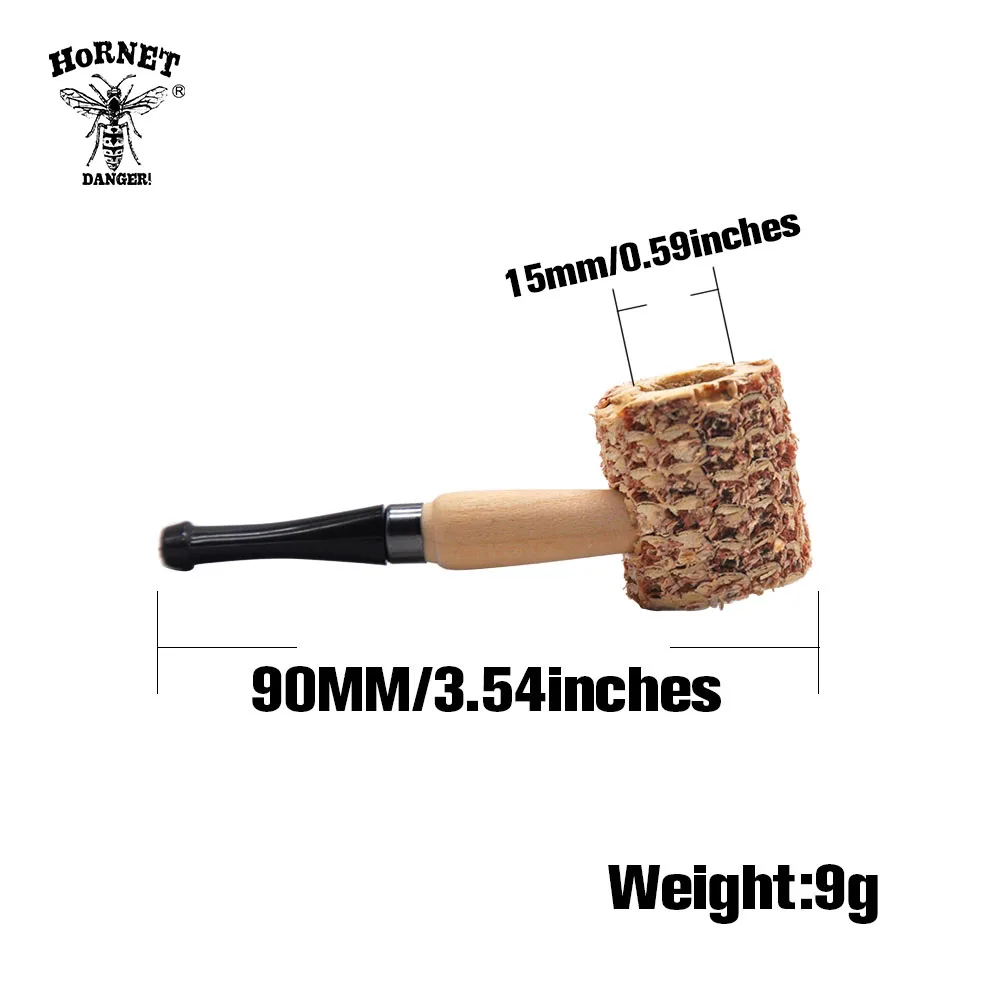 HORNET RU Macarthur среднего размера Кукуруза Cob табачная трубка с акриловым мундштуком