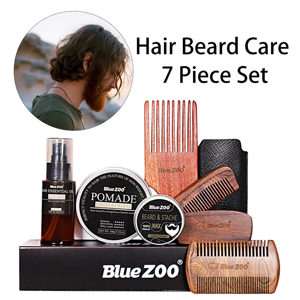 7 шт./компл. борода Уход за лошадьми и лекарственных средств (FDA Для мужчин крем по