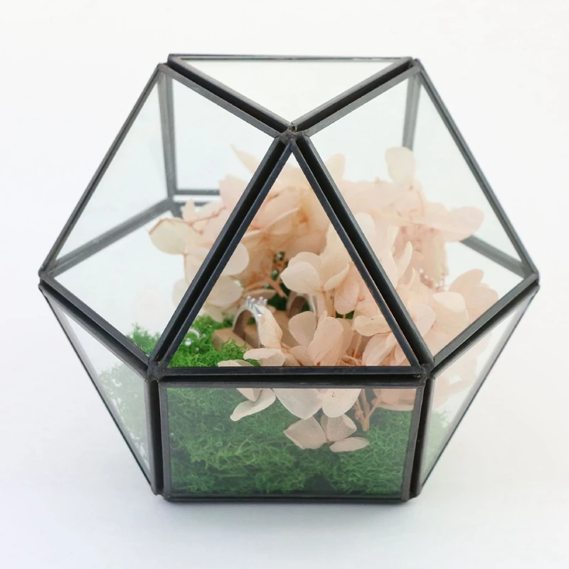 

Clear Glass Geometric Terrarium Succulents Container Modern Tabletop Balcony Planter Window Sill Decor Flower Pot DIY Box 94PA