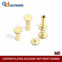 4 8 m5 copper plated account nut rivet screw be composed of nut screw and sub screw