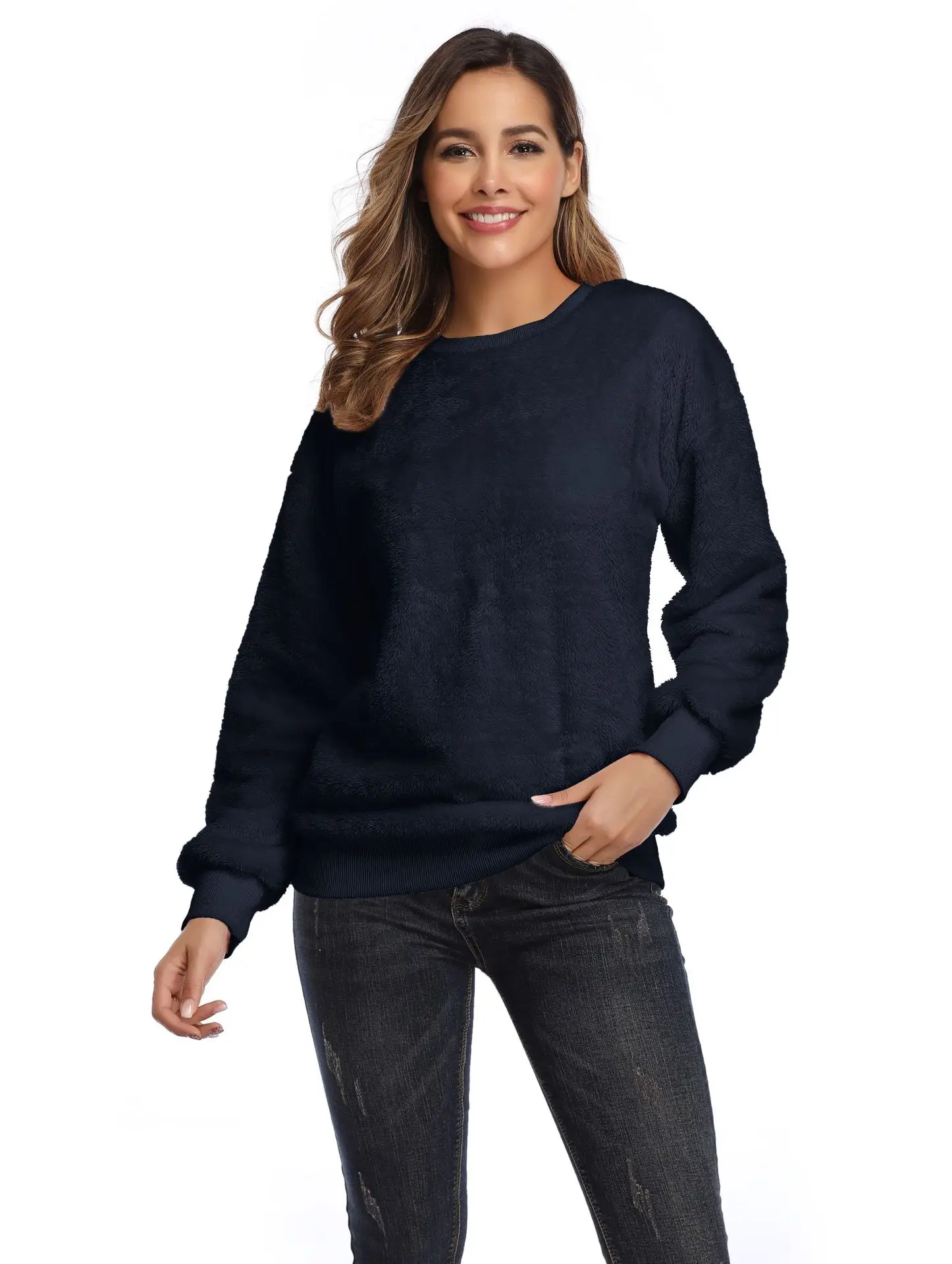 Женские толстовки с капюшоном карманом и длинным рукавом Осенний пуловер