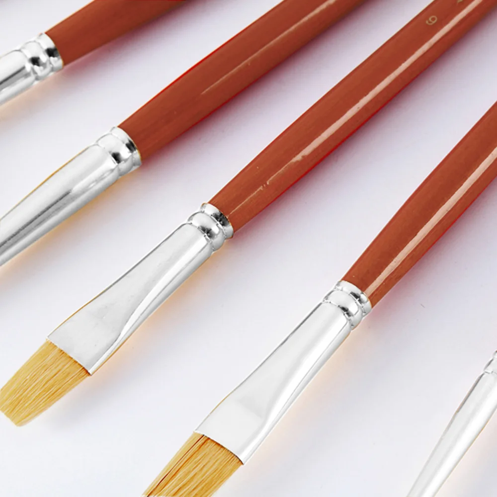 

7pcs Paint Brushes Art Set for Acrylic/Oil/Watercolor Painting Red Bar