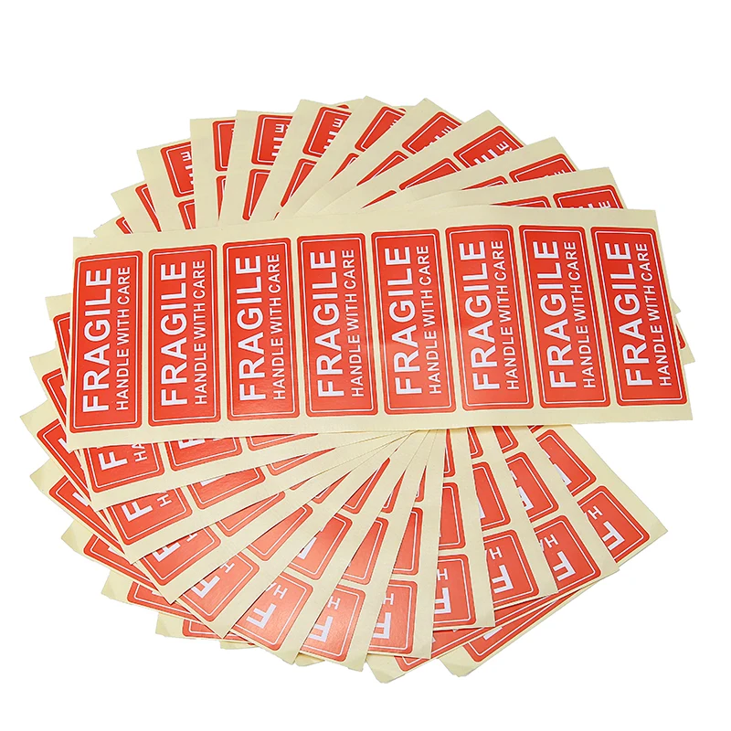 20 Sheet/100Pcs Fragile Stickers 75x25mm Handle With Care Label Sticker Warning For Office School Supplies | Инструменты