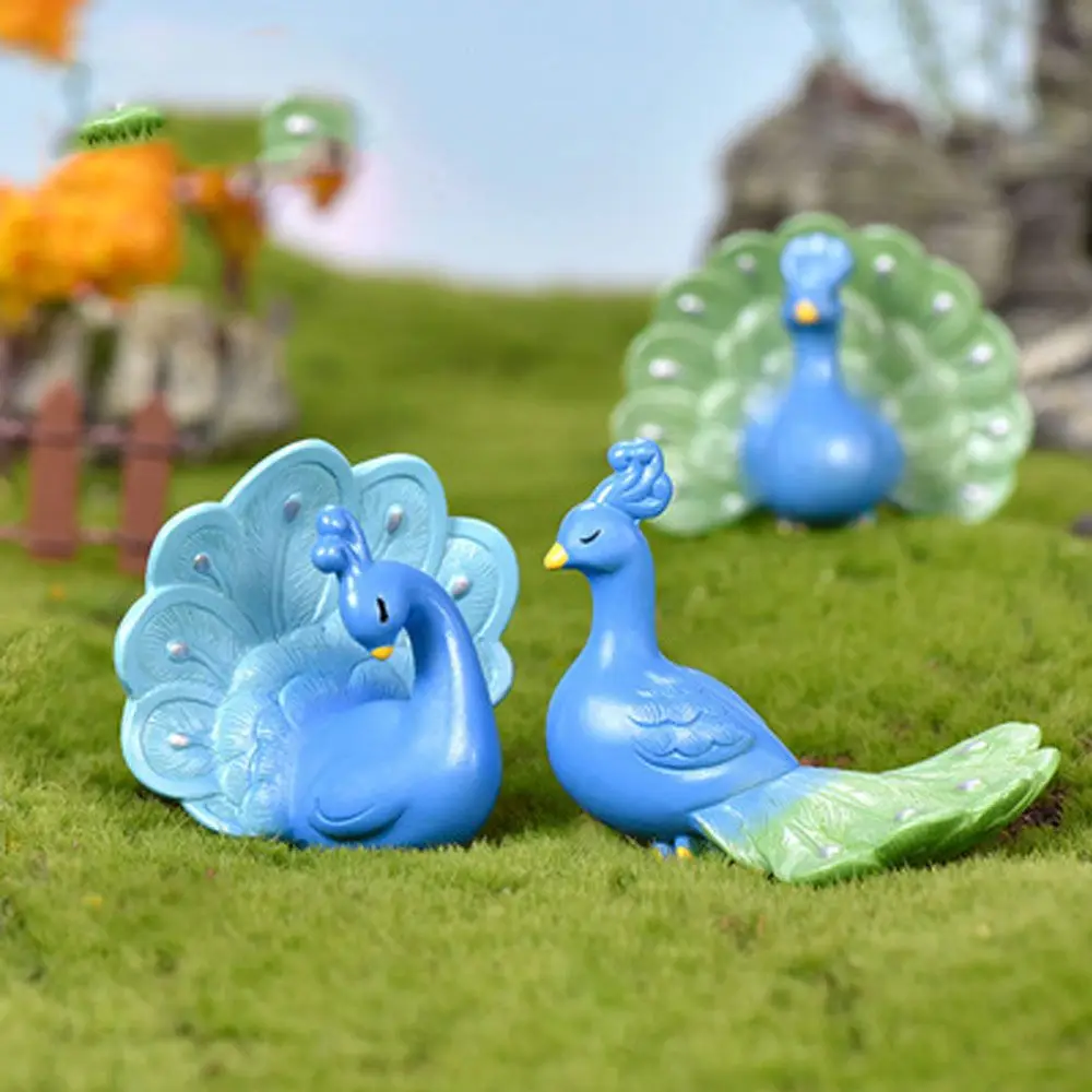 

Flower Pot Decoration Mini Garden Decoration Micro Landscape Decoration Desktop Decoration Figurines Simulation Peacock