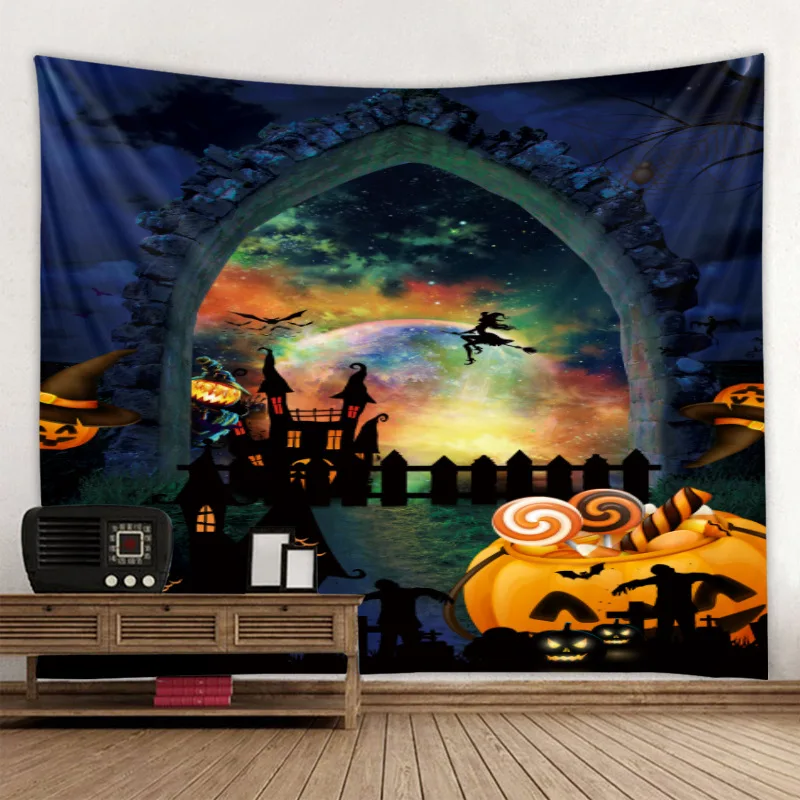 Забавный прямоугольный настенный Декор для дома с 3D рисунком на Хэллоуин