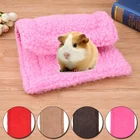 Одеяло с животными 30x20 см, коврик для дома с хомяка, кролика, котят, двухстороннее флисовое теплое гнездо, постельное белье, аксессуары для домашних животных