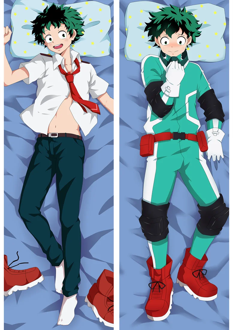 Аниме Мой герой Академия Midoriya Izuku персиковая обнимающая подушка для тела Чехол