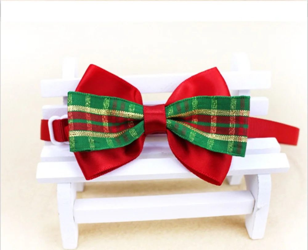 Pet рождественские аксессуары галстук бабочка для собак и кошек галстуком