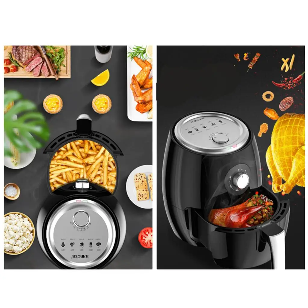 

3.8L Electric Air Fryer Temperature Control Non Stick Timing Function for Kitchen Cooking Frying Baking