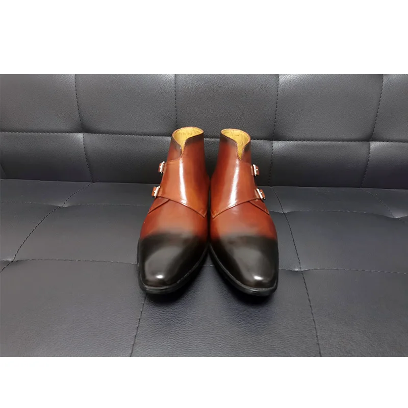 

Ботинки мужские классические, натуральная кожа, на шнуровке, Полусапоги, Классическая обувь, модные дизайнерские, коричневые, черные