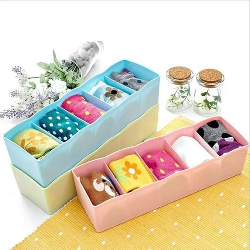 Ящик для хранения 5 ячеек многофункциональная корзина шкаф галстуков