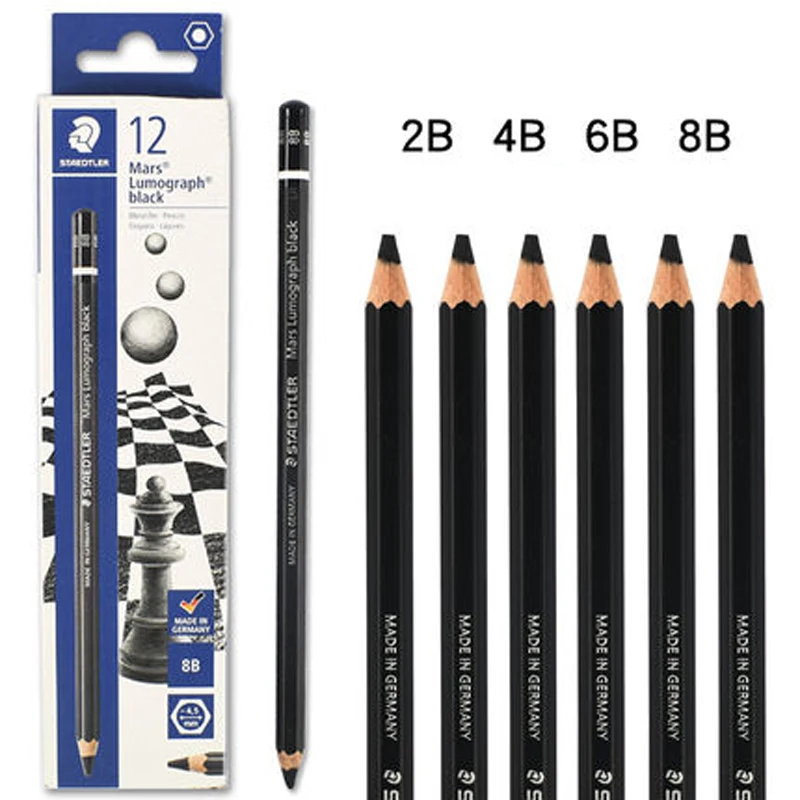 12 шт. профессиональные карандаши для рисования Staedtler 100B|pencil wholesale|wholesale pencilscharcoal