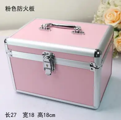 27 18 18cm Модный чехол для костюма, алюминиевая косметичка, чехол для косметики, высокое качество, большая емкость, косметичка, органайзер, чехол для хранения, чехол s - Цвет: 27 18 18cm