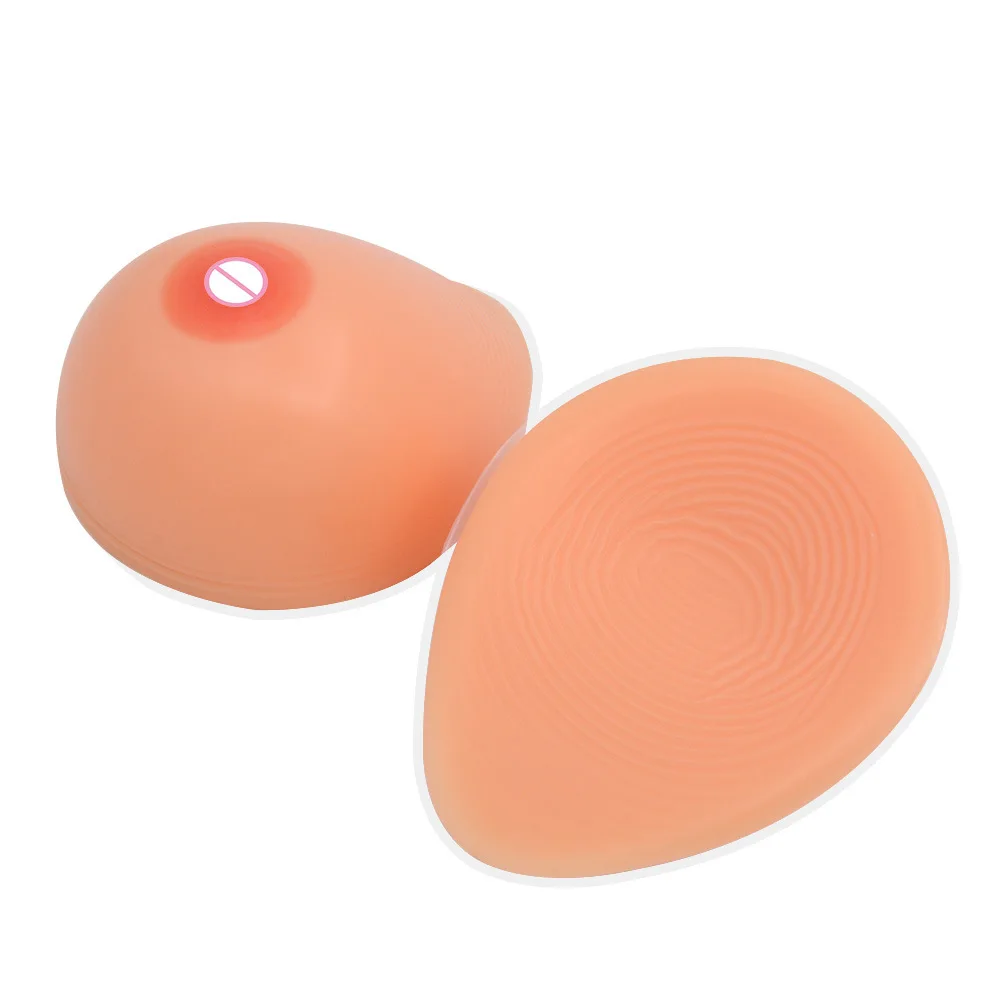 

1 Pair Silicone Breast Form Supports Artificial Spiral Silicone Chest Fake False Breast Prosthesis 500g-1600g
