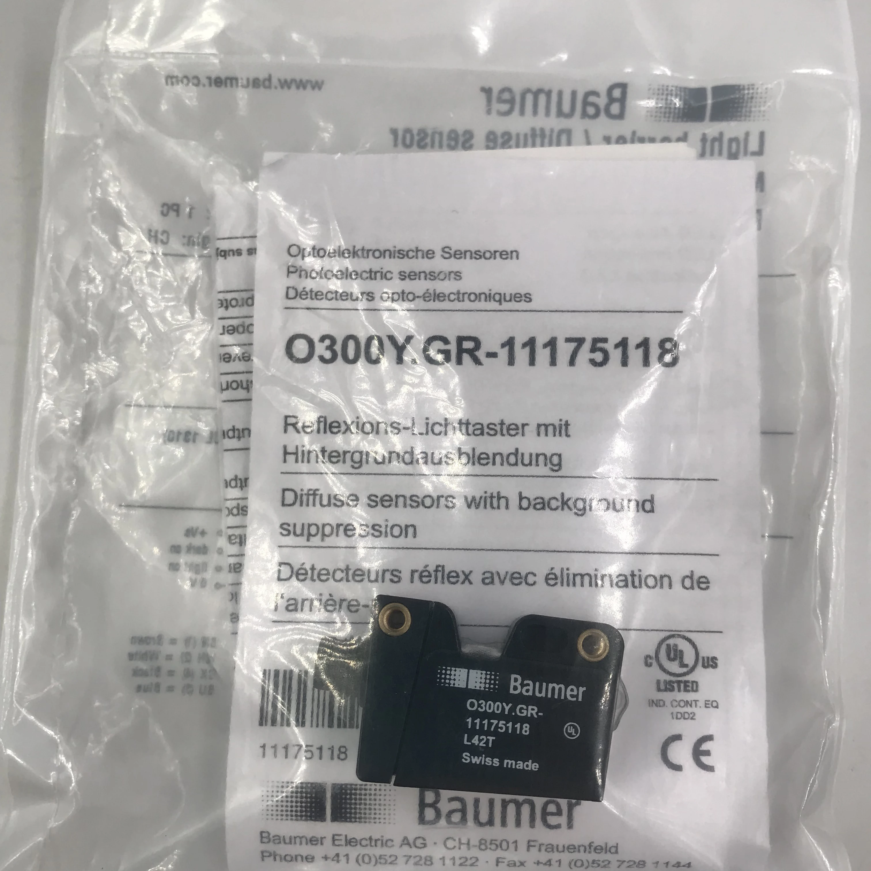 

Новый оригинальный фотоэлектрический переключатель O300Y.GR-11175118