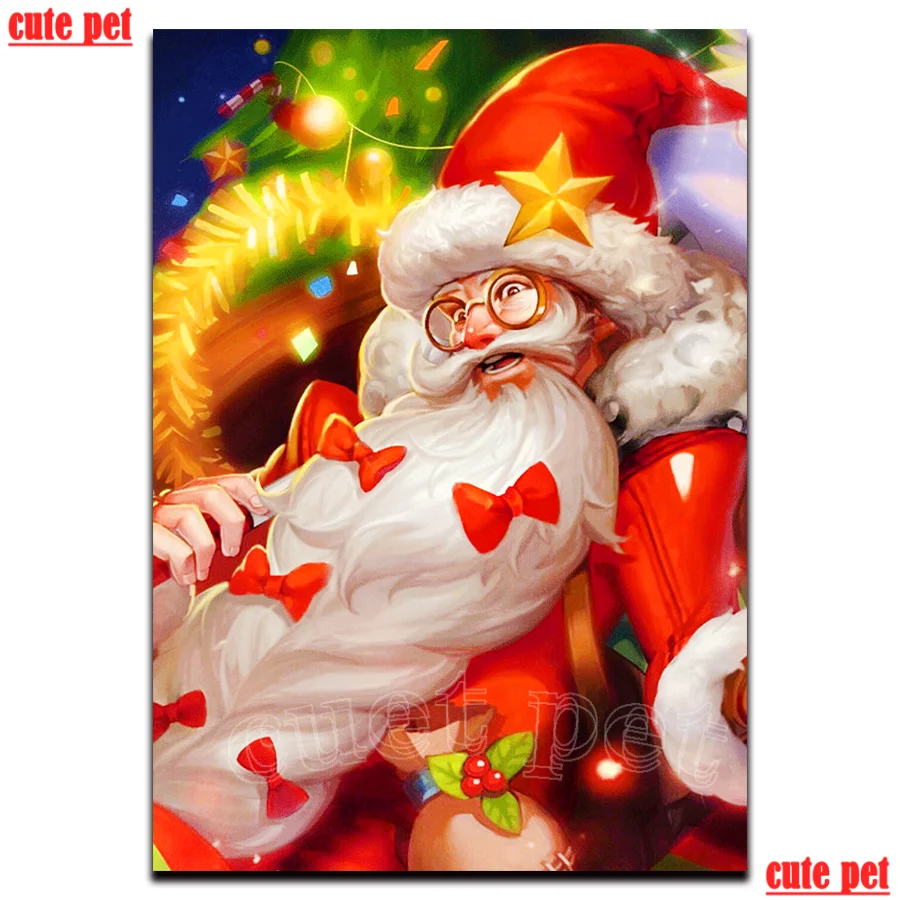 5d Алмазная мозаика Винтаж Рождество Санта Клаус для гостиной домашний Декор