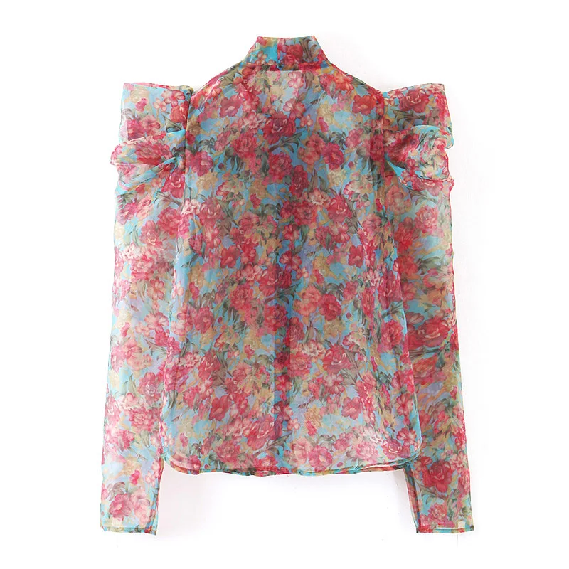 Gplus, женская блузка, Ретро стиль, Blusas Mujer De Moda,, галстук-бабочка, воротник, цветочный принт, рубашки, Женские топы и блузки, Haut Femme