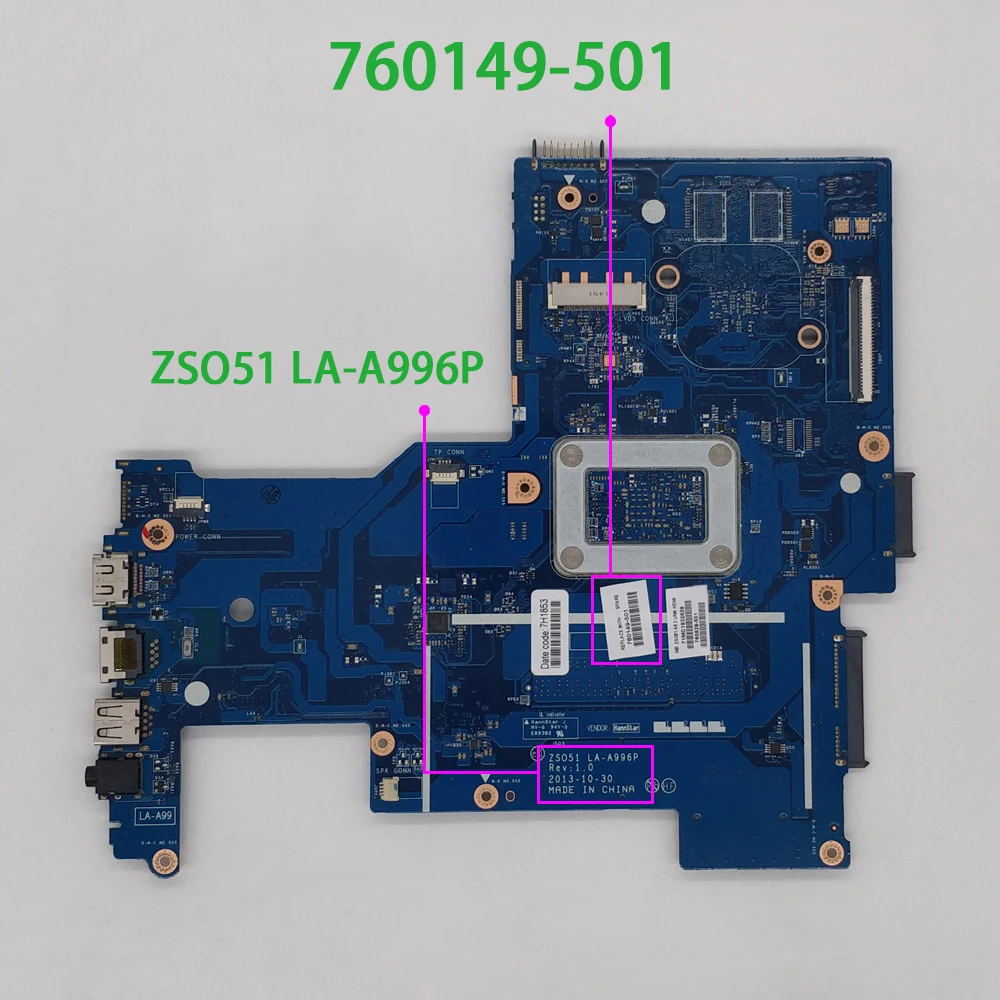 Натуральная 760149-501 760149-601 760149-001 аккумулятор большой емкости ZSO51 LA-A996P w A6-5200