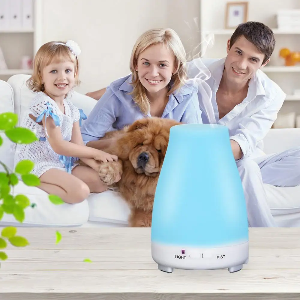 

200ML Electric Aroma Diffuser Ultrasonic Air Humidifier Essential Oil Diffuser Aromatherapy 7 Color Night Light For Home Office
