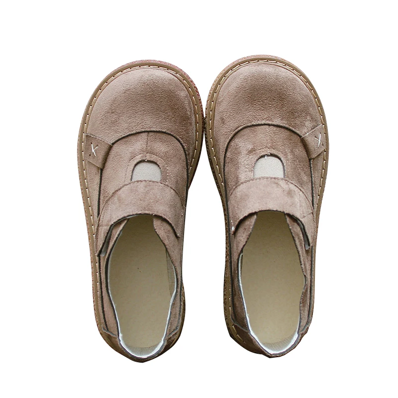 Женские туфли на толстой подошве Mori литературные в стиле ретро с круглым носком