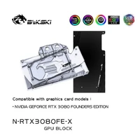 bykski n rtx3080fe x pc water cooling radiator gpu cooler video graphics card water block for nvidia rtx3080