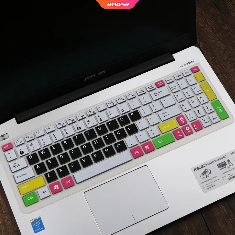 15 6 дюймовый силиконовый чехол для клавиатуры ноутбука Ультратонкий защитный ASUS