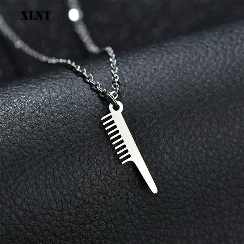 XLNT винтажное серебряное ювелирное ожерелье инструменты подвеска в виде гребня