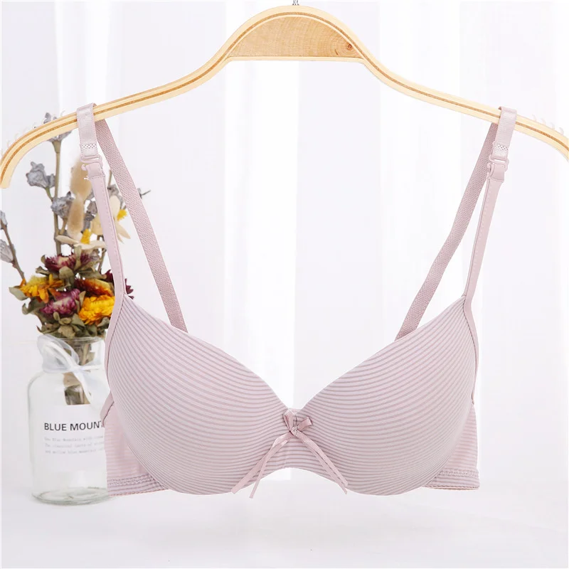 

Women Push Up Seamless Bras Sexy Striped Padded Bras Brassiere Seamless Padded Underwear NS