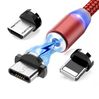 Магнитный кабель для быстрой зарядки и передачи данных Тип C, магнитное зарядное устройство для телефона, кабель Micro USB для Iphone, Xiaomi, Samsung