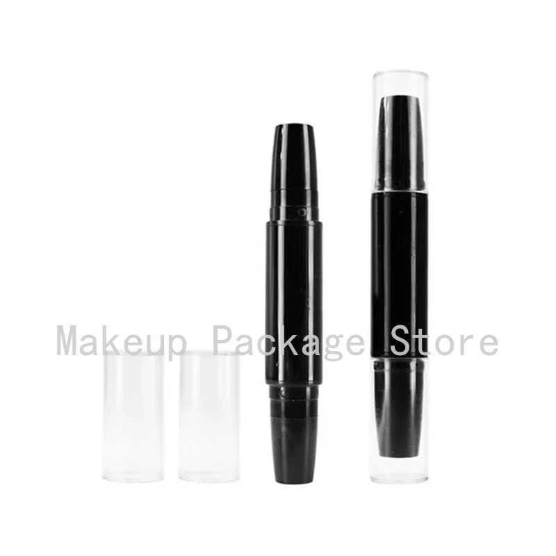 

10/30/50pcs Empty Two Sides Spiral Black Highlight Eye Shadow Puffy Eyes Blush Lipstick Pen 8.1mm Cosmetics Refillable Container