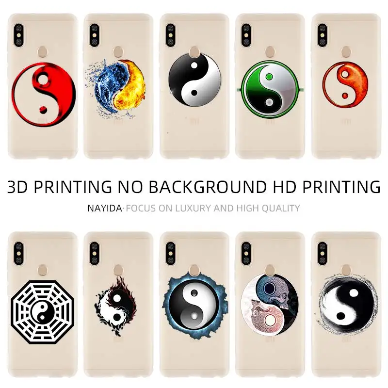 Мягкий чехол для Xiaomi 11 10 8 A2 A3 Cc9 Lite Mi Pro 9se A1 6X 5X Tai Zhi Yin Yang|Бамперы| |