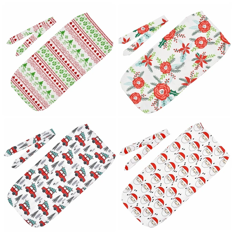 Новорожденные пеленки Новогодняя повязка на голову 2 шт./компл. детский цветочный