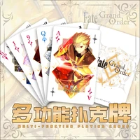anime fategrand order jeanne darc gilgamesh altria pendragon saber paper poker desk playing cards board creative toys cosplay