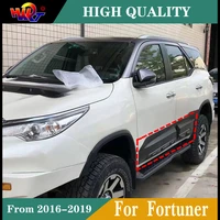 fit for toyota fortuner 2016 2017 2018 2019 exterlor body cladding kits accessories car body cladding side door trims plate