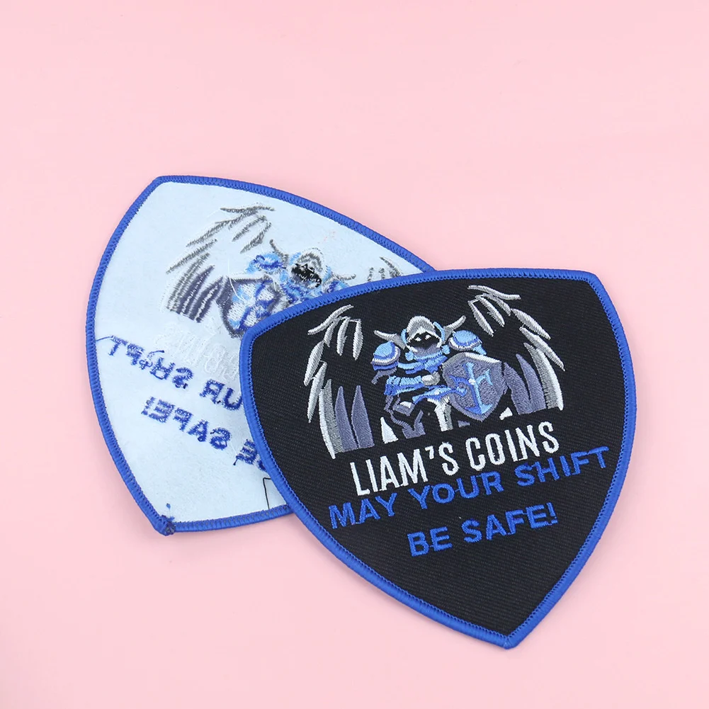 

1PCS Blue Game warrior Patch DIY Sew-on Embroidery Patches for Clothing Stickers Patch for T-shirt Applique Accessories