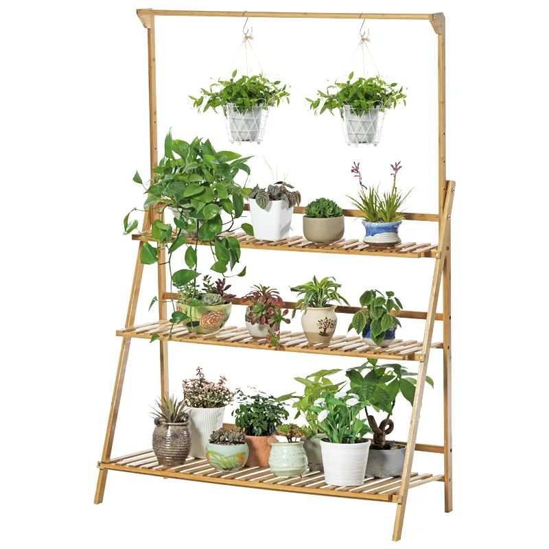 

3 Tier Wooden Plant Stand Flower Pot Display Flower Plant Rack Shelves Bonsai Display Shelf Garden Balcony Decor