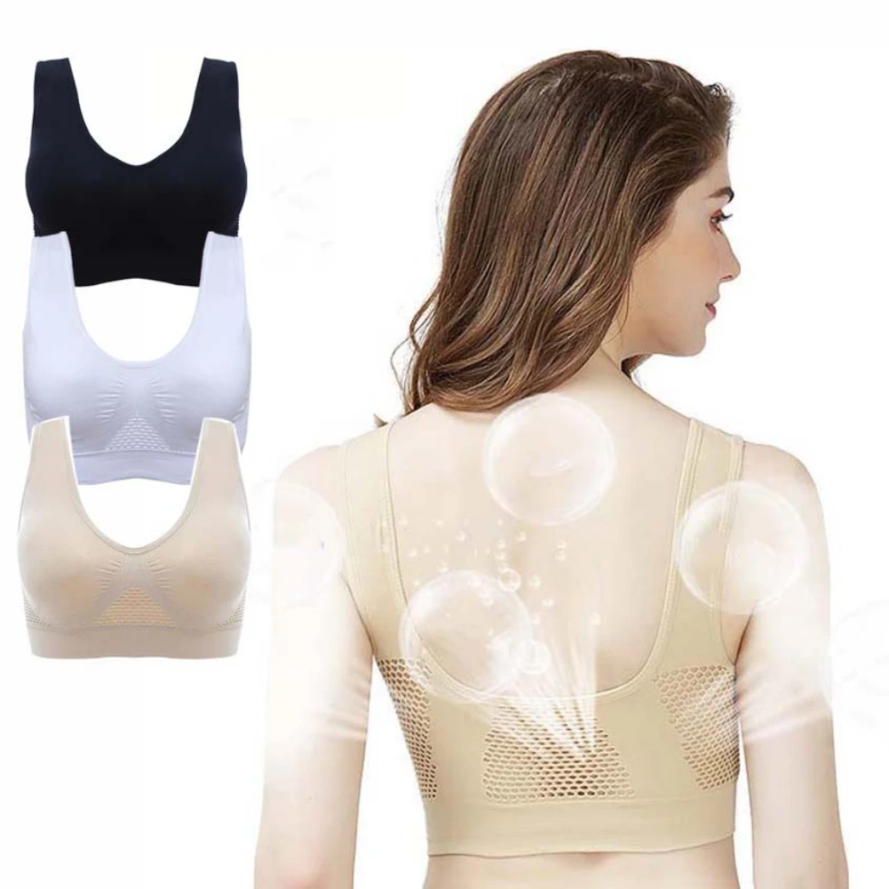 

3 шт./комплект, Женский хлопковый бесшовный бюстгальтер с чашками пуш-ап