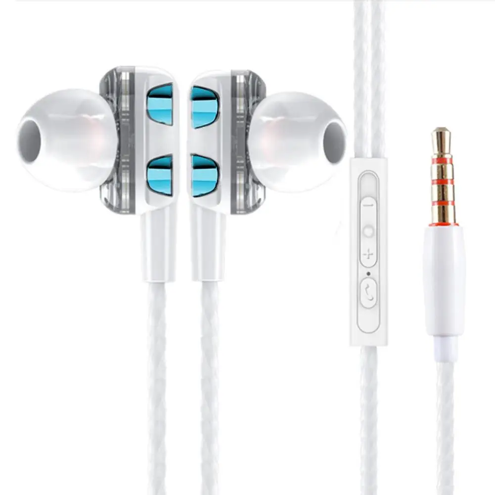 

Universal Dual Moving Coil In-Ear Wired HiFi Music Earphone Headset with Mic