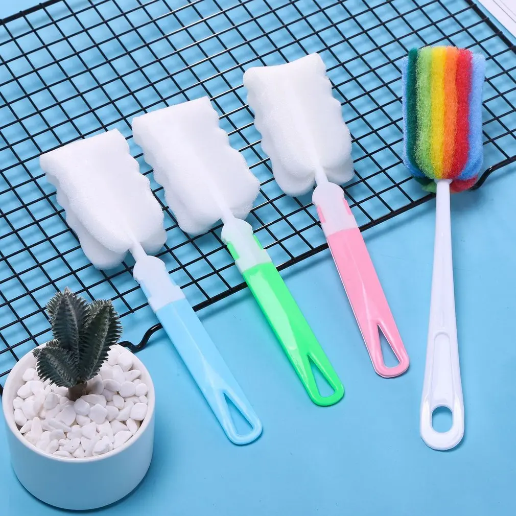 

Cleaning Bottle Sponge Brush with Long Handle Cleaner Soft Kitchen Cleaning Tool Bottle Coffe Tea Glass Cup Mug Sponge