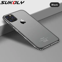 plain diamond bumper soft tpu case for iphone 13 pro max shockproof clear back cover iphone 12 11 pro xs max xr xs x 8 7 6 plus