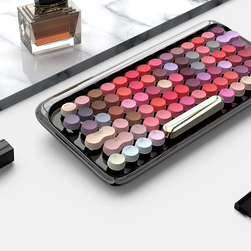 circle Dot Bluetooth wireless girl lipstick blue axis mechanical keyboard for Apple MAC gaming 79 (key) | Компьютеры и офис