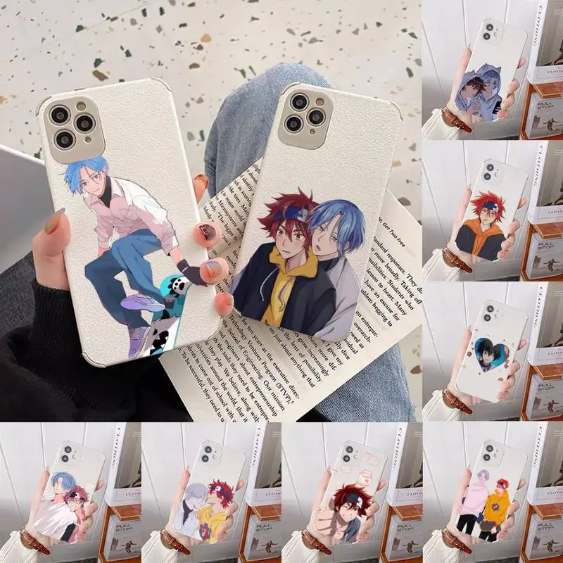 

SK8 the infinity cartoon Phone Case Lambskin Leather For iphone 12 11 8 7 6 XR X XS PLUS MINI PLUS PRO MAX Shockproof