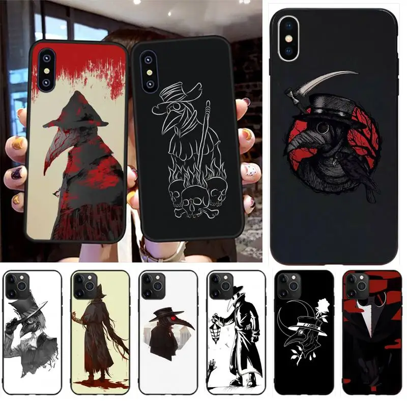 

PENGHUWAN Plague Doctor Soft Silicone TPU Phone Cover for iPhone 11 pro XS MAX 8 7 6 6S Plus X 5S SE XR case