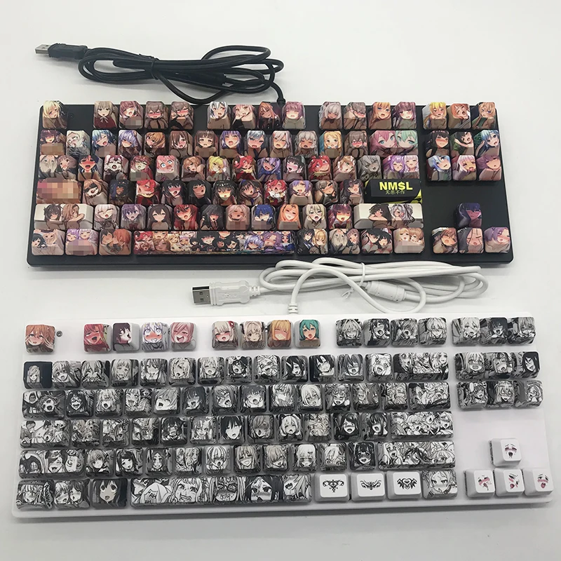Drop 108key PBT Keycap Dye Sublimation OEM Profile Japanese Anime для Cherry Mx Gateron переключатель Kailh механическая