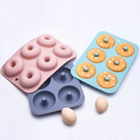 donut cake mold silicone baking mould pan tray non stick bakeware 6 lattice diy dessert chocolate bagel muffin cake pastry tool